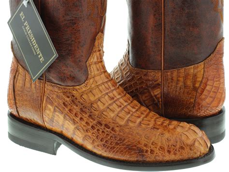 cowboy boots crocodile skin.